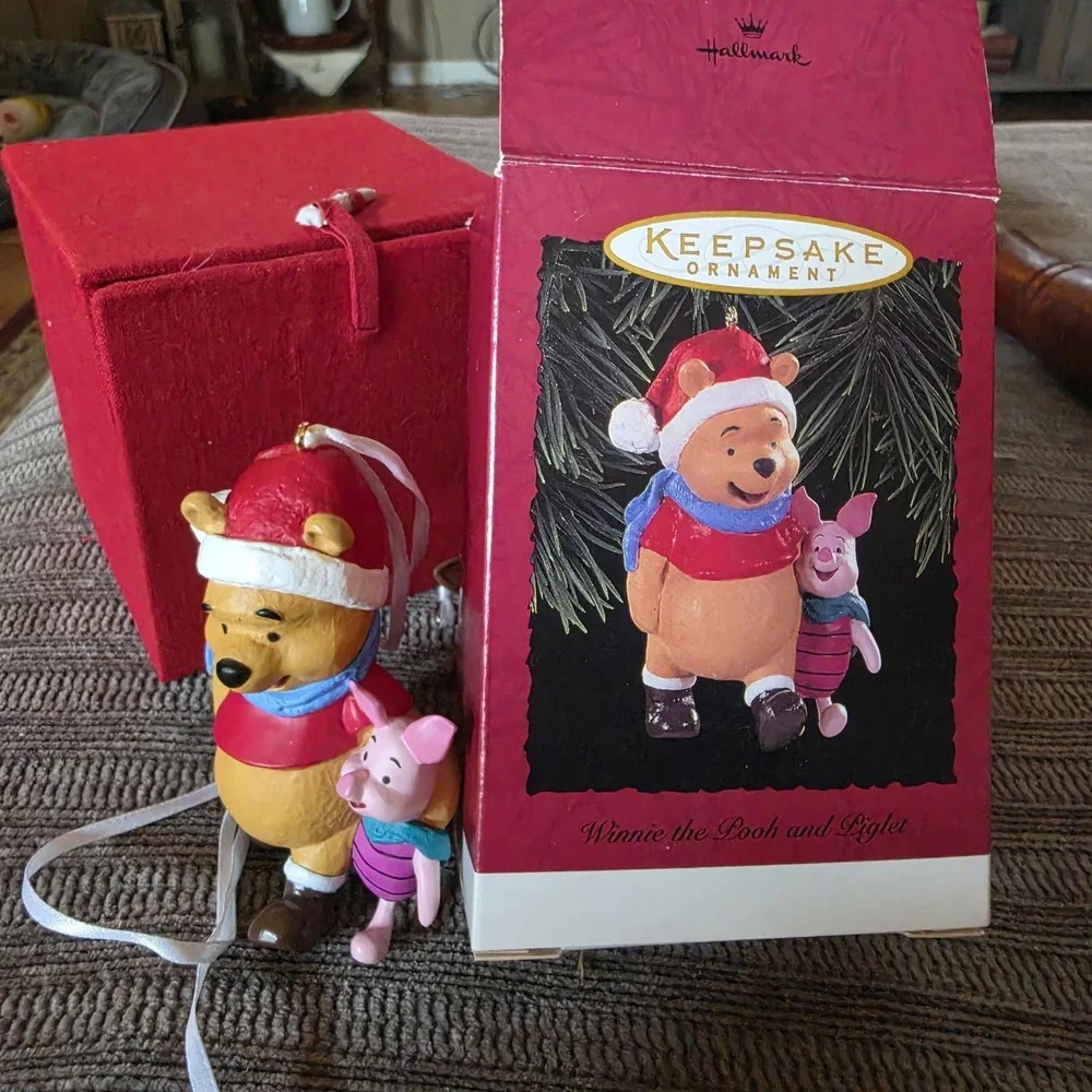 Vintage Winnie The Pooh And Piglet Hallmark Keepsake Ornament 1996 Edition Box
